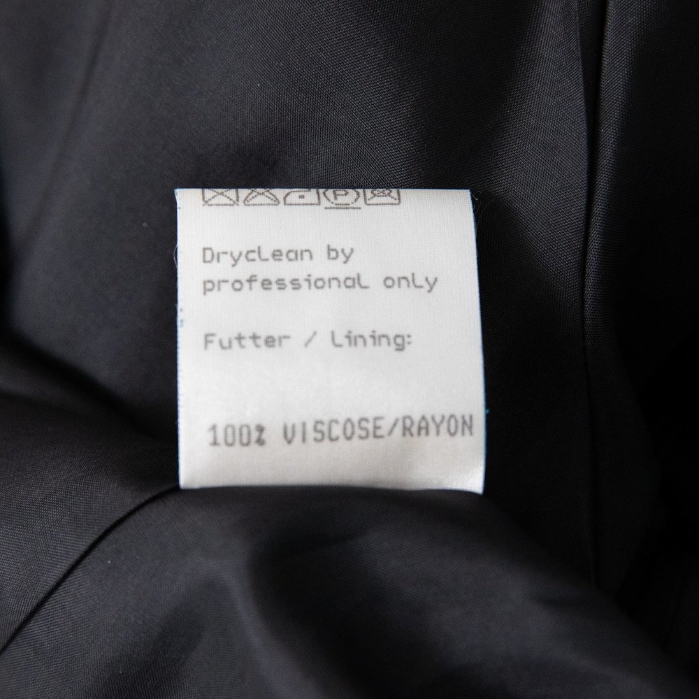 Vintage 80s 90s 12 Cashmere Wool Long Overcoat Black - Picture 10 of 11